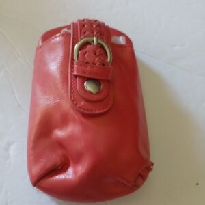 Braided Strap Red Mini Crossbody Pouch